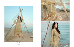 Powder Cardamom Green color Net Fabric Suit