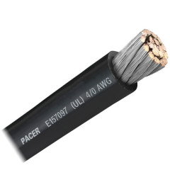 Pacer Black 4\/0 AWG Battery Cable - Sold By The Foot [WUL4\/0BK-FT]