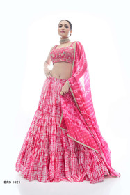 Pink color Silk Fabric Lehenga Choli