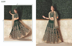 Green color Satin Silk Fabric Lehenga Choli