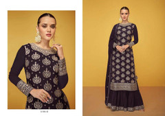 Black color Georgette Fabric Indowestern Party wear Suit