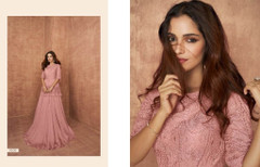 Pink color Chinnon Georgette Fabric Indowestern style Party wear Suit