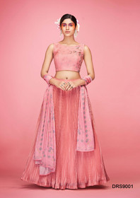 Pinkish Peach color Art Silk Fabric Lehenga Choli