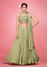 Green color Art Silk Fabric Lehenga Choli