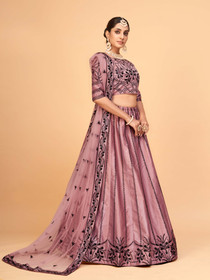 Mauve color Silk Fabric Lehenga Choli