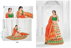 Beige color Silk Jacquard Fabric Lehenga Choli