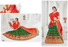 Green color Silk Jacquard Fabric Lehenga Choli