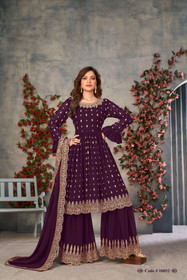 Elegant Purple Georgette Salwar Kameez5103