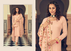 Elegant Pink Chinnon Georgette Salwar Kameez5111