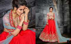 Elegant Red Silk Lehenga Choli5130