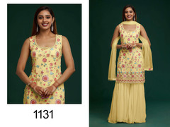 Yellow color Georgette Fabric Suit