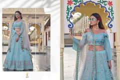 Blue color Georgette Fabric Lehenga Choli