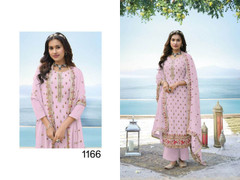 Pink color Faux Georgette Fabric Suit