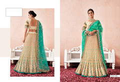 Cream color Net Fabric Lehenga Choli