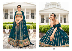 Blue color Georgette Fabric Lehenga Choli