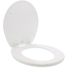 Jabsco Regular White Wooden Toilet Seat w\/Hinges [29127-1000]