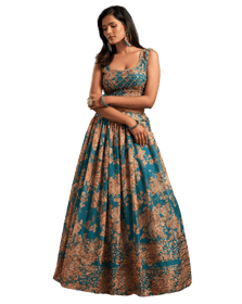 Elegant Blue Georgette Lehenga Choli5550