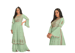 Soft Green color Georgette Fabric Suit