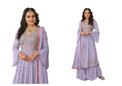 Light Purple color Georgette Fabric Suit