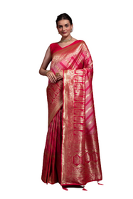 Red color Silk Fabric Saree