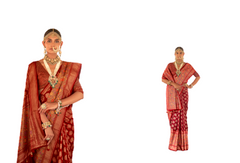 Red color Silk Fabric Saree