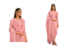Pink color Soft Organza Fabric Suit