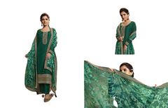 Green shade Dola Silk Fabric Suit