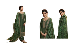 Green shade Dola Silk Fabric Suit