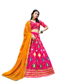 Red color Silk Fabric Lehenga Choli