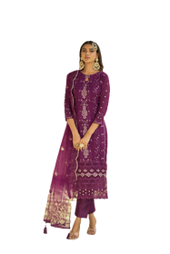 Purple color Georgette Fabric Suit
