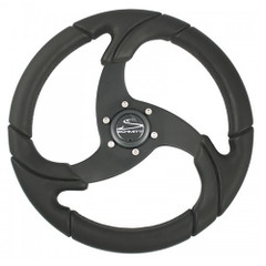 Schmitt  Ongaro Folletto 14.2" Wheel - Black Polyurethane - 3\/4" Tapered Shaft w\/Black Center Cap [PU021104-R]