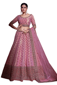 Pink color Gota Silk Fabric Embroidered Lehenga Choli