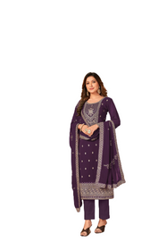 Purple color Georgette Fabric Suit