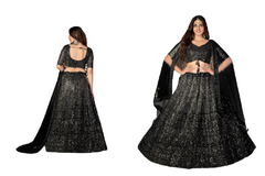 Black color Net Fabric Lehenga Choli