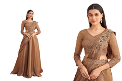 Brown color Silk Fabric Lehenga Choli