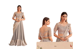 Grey color Silk Fabric Lehenga Choli