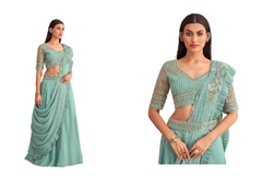 Blue color Silk Fabric Lehenga Choli