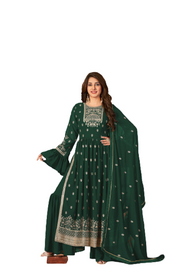 Green color Georgette Fabric Indowestern style Suit