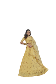 Yellow color Art Silk Fabric Embroidered Lehenga Choli