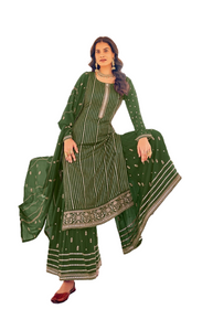 Green color Georgette Fabric Suit