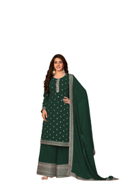 Green color Georgette Fabric Suit