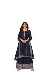 Blue color Georgette Fabric Suit