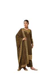 Chocolate color Vichitra Fabric Party wear Suit