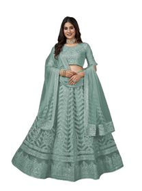 Light Blue color Net Fabric Lehenga Choli