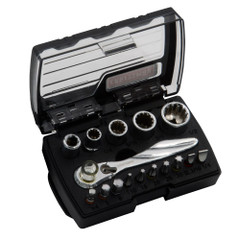 CRAFTSMAN 16-Piece Mini Ratchet  Socket Set - 1\/4" Drive Ratchet [99880]