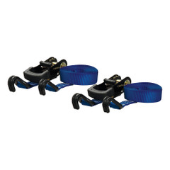 CURT 16 Blue Cargo Straps w\/"J" Hooks - 733 lbs - 2 Pack [83020]