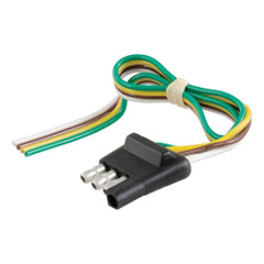 CURT 4-Way Flat Connector Plug w\/12 Wires Trailer Side [58031]