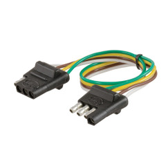 CURT 4-Way Flat Connector Plug  Socket w\/12 Wires [58381]