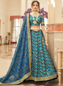 Beautiful Royal Blue Embroidery Wedding Lehenga Choli26