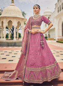 Beautiful Purple Embroidery Festive Lehenga Choli728